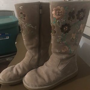 Floral embroidered and beaded UGGS